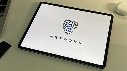 pac-12 network logo on an iPad