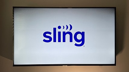Sling TV logo on TV