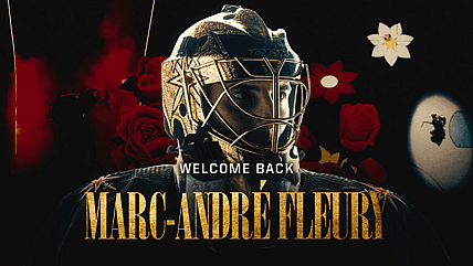 Marc-Andre Fleury return graphic (Photo- Vegas Golden Knights via Twitter)