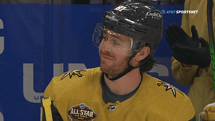 Jonathan Marchessault, Vegas Golden Knights, reaction to Marc-Andre Fleury tribute