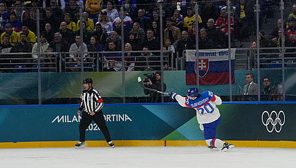 Olympics: Ice Hockey-Men Group B - SWE-SVK, juraj slafkovsky, montreal canadiens