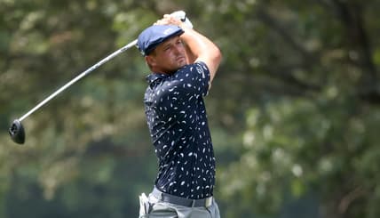 Bryson DeChambeau watches his tee shot of on the par 4, Hole No. 7 during the final round of the World Golf Championships FedEx-St. Jude Invitational on Sunday, August 8, 2021, at TPC Southwind in Memphis, Tenn.

Done Jrca8411