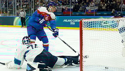 Olympics: Ice Hockey-Men Group B - SVK-FIN, juraj slafkovsky, montreal canadiens
