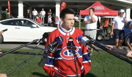Former Vegas Golden Knight Nick Suzuki Montreal Canadiens captain (Photo- Marco D'Amico, Montreal Hockey Now)