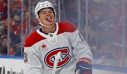 NHL: Montreal Canadiens at Edmonton Oilers, forward cole caufield