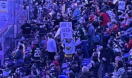 Why is Beer $14 sign at Minnesota Wild game