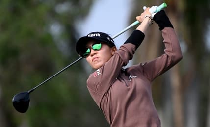 Lydia Ko tees off on the 9th hole during the second round of 2022 CME Group Tour Golf Championship at the Tiburon Golf Club in Naples on Friday, Nov. 18, 2022.

Dsc 2974