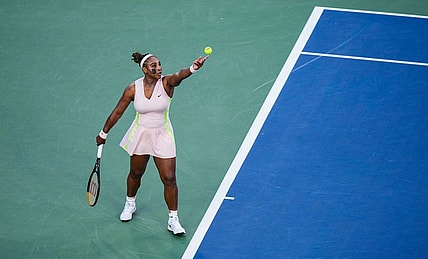 Serena Williams prepares to serve during the Western & Southern Open on Aug. 16.

Syndication The Enquirer