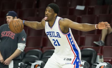 Joel Embiid 76ers Celtics London