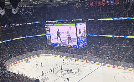 Vegas Golden Knights forward Keegan Kolesar fights Tampa Bay Lightning defenseman Emil Lilleberg 10/26/2025