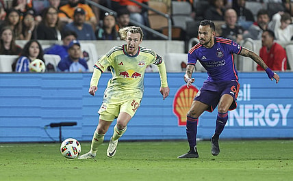 Mar 2, 2024; Houston, Texas, USA; New York Red Bulls midfielder Emil Forsberg (10) in action during the match against Houston Dynamo FC at Shell Energy Stadium. Mandatory Credit: Troy Taormina-USA TODAY Sports