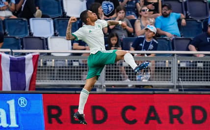 May 18, 2022; Kansas City, Kansas, USA; Colorado Rapids defender Lucas Esteves (66) celebrates after scoring a goal against Sporting Kansas City during the first half at Children's Mercy Park. Mandatory Credit: Jay Biggerstaff-USA TODAY Sports