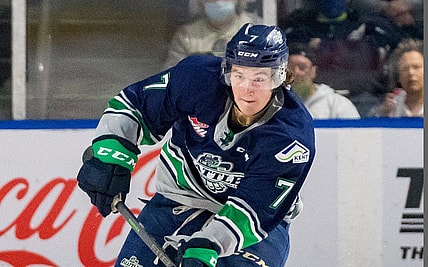 Jordan Gustafson Vegas Golden Knights Draft Pick Seattle Thunderbirds WHL (Photo- Canadian Hockey League via Twitter)