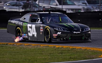 Feb 20, 2021; Daytona Beach, FL, USA; NASCAR Xfinity Series driver Ty Gibbs (54) races during the Super Start Batteries 188 at the Daytona International Speedway Road Course. Mandatory Credit: Jasen Vinlove-USA TODAY Sports