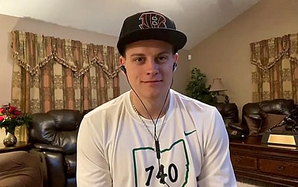 Bengals QB Joe Burrow during 2020 NFL Draft