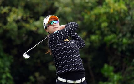 Jun 4, 2021; San Francisco, California, USA; In Gee Chun  plays her shot from the 15th tee during the second round of the U.S. Women's Open golf tournament at The Olympic Club. Mandatory Credit: Kyle Terada-USA TODAY Sports