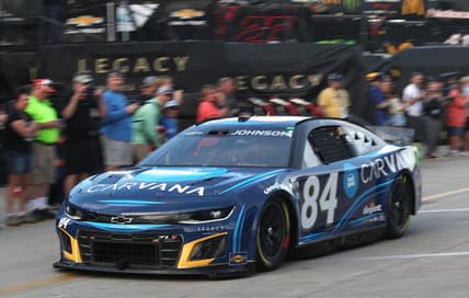 Jimmie Johnson rolls past the fans in the garage Friday February 17, 2023 for cup series practice.

Dtb Trtack Action 6