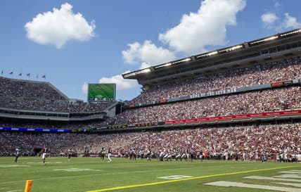 Sep 10, 2022; College Station, Texas, USA; General action between the Appalachian State Mountaineers and Texas A&M Aggies in the first quarter at Kyle Field. Appalachian State Mountaineers won 17 to 14. Mandatory Credit: Thomas Shea-USA TODAY Sports