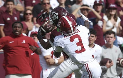 Alabama Crimson Tide defensive back Terrion Arnold (3) officially entered the 2024 NFL Draft. Mandatory Credit: Troy Taormina-USA TODAY Sports