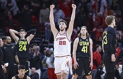 Jan 20, 2024; Houston, Texas, USA; Houston Rockets center Alperen Sengun (28) reacts after the Rockets defeated the Utah Jazz at Toyota Center. Mandatory Credit: Troy Taormina-USA TODAY Sports