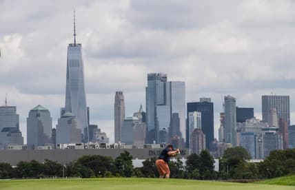 One World Trade center is seen in the New York City skyline on August 8, 2017. The new building opened in November 2014.

Xxx Liberty National Golf Course Rd426 Jpg Usa Nj