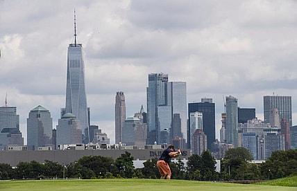 One World Trade center is seen in the New York City skyline on August 8, 2017. The new building opened in November 2014.

Xxx Liberty National Golf Course Rd426 Jpg Usa Nj