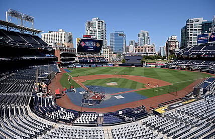 Sep 30, 2020; San Diego, California, USA; A general view of the interior of Petco Park as the St. Louis Cardinals warm up before the game against the San Diego Padres. Mandatory Credit: Orlando Ramirez-USA TODAY Sports