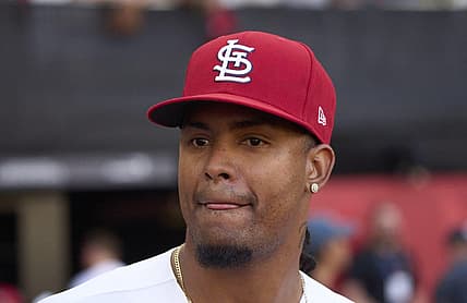 Jun 25, 2023; London, GBR, ENG; St. Louis Cardinals relief pitcher Genesis Cabrera (92) after winning against the Chicago Cubs during London series game two at London Stadium. Mandatory Credit: Peter van den Berg-USA TODAY Sports