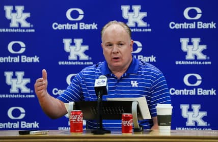 UK head football coach Mark Stoops talked about his team's prospects for the upcoming season during a Media Day event at Kroger Field in Lexington, Ky. on Aug. 3, 2022.

Uk Football01 Sam