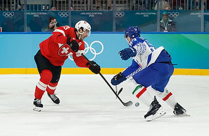 Olympics: Ice Hockey-Men Qualification Playoff-Switzerland v Italy