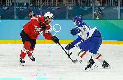 Olympics: Ice Hockey-Men Qualification Playoff-Switzerland v Italy
