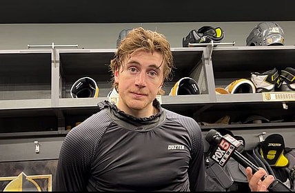 Vegas Golden Knights forward Braedan Bowman before his NHL debut