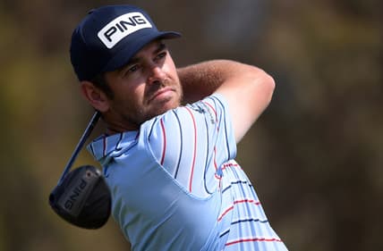 Jun 17, 2021; San Diego, California, USA; Louis Oosthuizen plays his shot from the 12th tee during the first round of the U.S. Open golf tournament at Torrey Pines Golf Course. Mandatory Credit: Orlando Ramirez-USA TODAY Sports