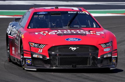 Mar 27, 2022; Austin, Texas, USA; NASCAR Cup Series driver Chase Briscoe (14) during the EchoPark Automotive Texas Grand Prix at Circuit of the Americas. Mandatory Credit: Mike Dinovo-USA TODAY Sports