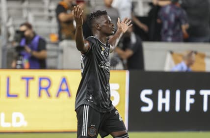 Sep 13, 2022; Houston, Texas, USA; Houston Dynamo FC forward Darwin Quintero (23) reacts after scoring a goal during the first half against the New England Revolution at PNC Stadium. Mandatory Credit: Troy Taormina-USA TODAY Sports