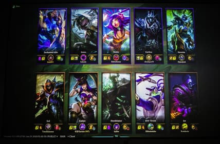 The loading screen for League of Legends.