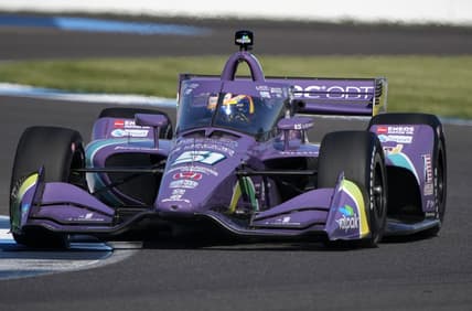 May 14, 2021; Indianapolis, IN, USA; Indy Series driver Romain Grosjean (51) during practice for the GMR Grand Prix at the Indianapolis Motor Speedway. Mandatory Credit: Mike Dinovo-USA TODAY Sports