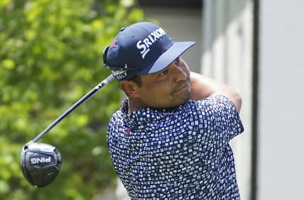 Aug 11, 2022; Memphis, Tennessee, USA; J.J. Spaun plays from the 18th tee during the first round of the FedEx St. Jude Championship golf tournament. Mandatory Credit: David Yeazell-USA TODAY Sports