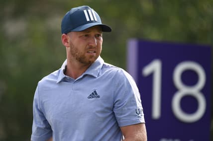 Aug 7, 2021; Memphis, Tennessee, USA; Daniel Berger after his tee shot on the 18th hole during the third round of the WGC FedEx St. Jude Invitational golf tournament at TPC Southwind. Mandatory Credit: Christopher Hanewinckel-USA TODAY Sports