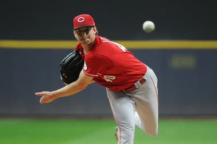 Sep 9, 2022; Milwaukee, Wisconsin, USA; Cincinnati Reds starting pitcher Nick Lodolo (40) delivers a pitch against the Milwaukee Brewers in the first inning at American Family Field. Mandatory Credit: Michael McLoone-USA TODAY Sports