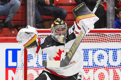 Logan Thompson Team Canada Vegas Golden Knights (Photo- Hockey Canada via Twitter)