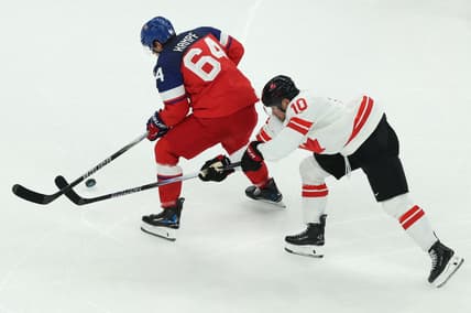 Olympics: Ice Hockey-Men Group A - CZE-CAN, nick suzuki montreal canadiens