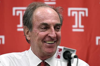 Mar 9, 2019; Philadelphia, PA, USA; Temple Owls head coach Fran Dunphy answers questions after a game against the UCF Knights at Liacouras Center. Mandatory Credit: Derik Hamilton-USA TODAY Sports