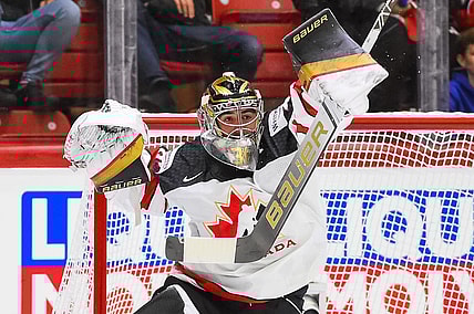 Logan Thompson Team Canada Vegas Golden Knights (Photo- Hockey Canada via Twitter)