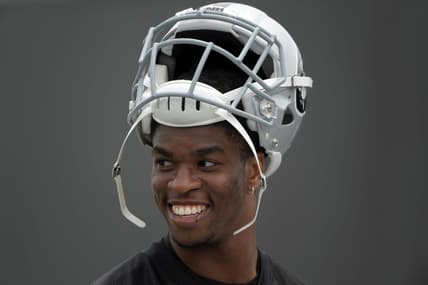 Obi Melifonwu Oakland Raiders practice