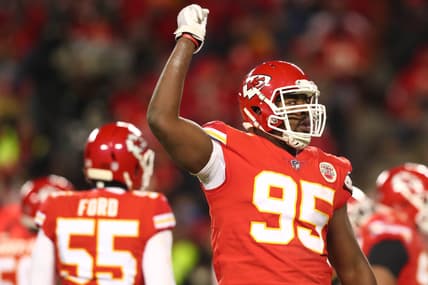 Chiefs' Chris Jones against the Patriots in the AFC Championship Game