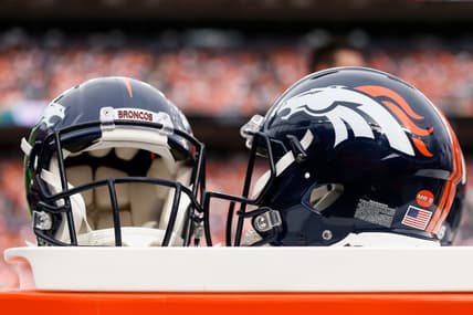 Denver Broncos helmets