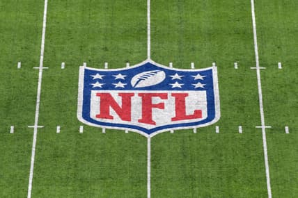 NFL logo at midfield