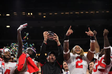 Ohio State Buckeyes celebrate Big 12 Championship