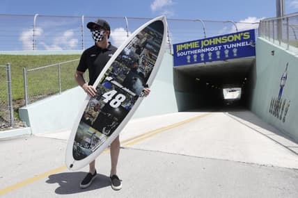 NASCAR legend Jimmie Johnson at Homestead Speedway